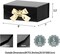 Black Gift Box 8 x 7 x 3.3 Inches – Luxury Collapsible Gift Box with Magnetic Lid & Ribbons, Small Present Box for Wedding, Groomsman, Birthday, Christmas (Glossy Black)